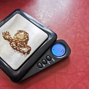 Gold Heart Charm Bracelet